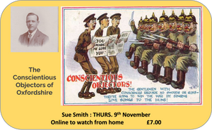 Conscientious Objectors : Thurs 9th Nov.ONLINE : £7.00