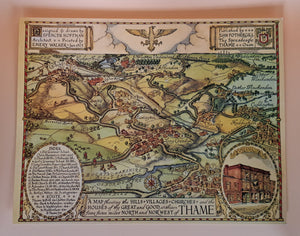 Postcard - Illustrated John Fothergill Map of Thame