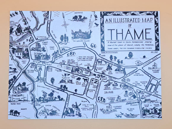 Post Card - Illustrated Map of Thame