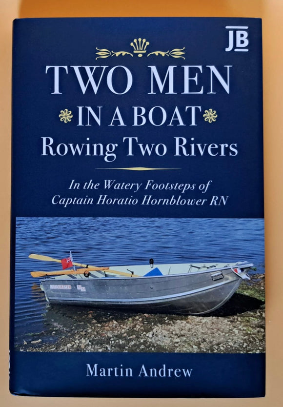 Two Men In A Boat Rowing Two Rivers