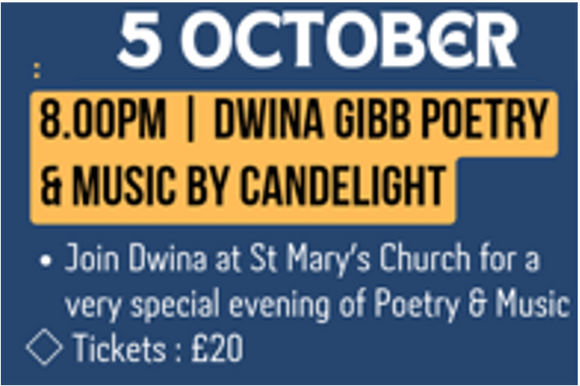 Dwina Gibb Poetry & Music Concert by Candlelight