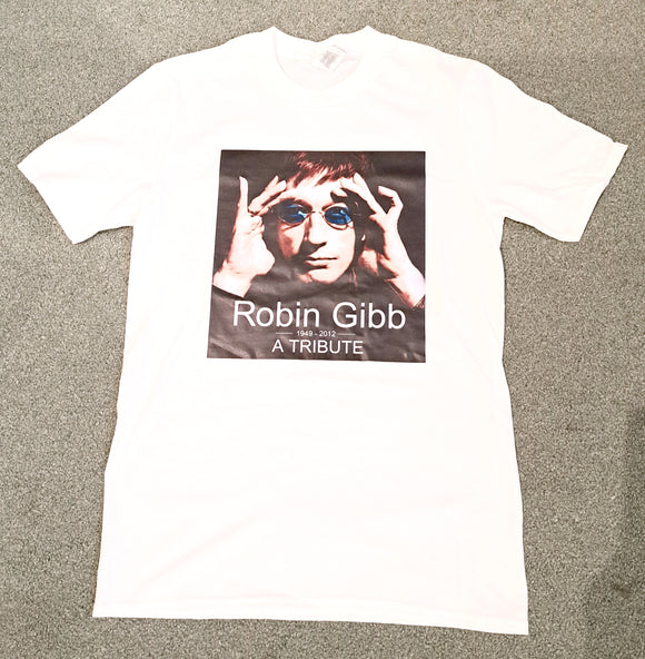 Robin Gibb, Thame Exhibition, 'A Tribute' T-Shirt - WHITE