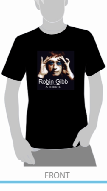 Robin Gibb, Thame Exhibition, 'A Tribute' T-Shirt - BLACK